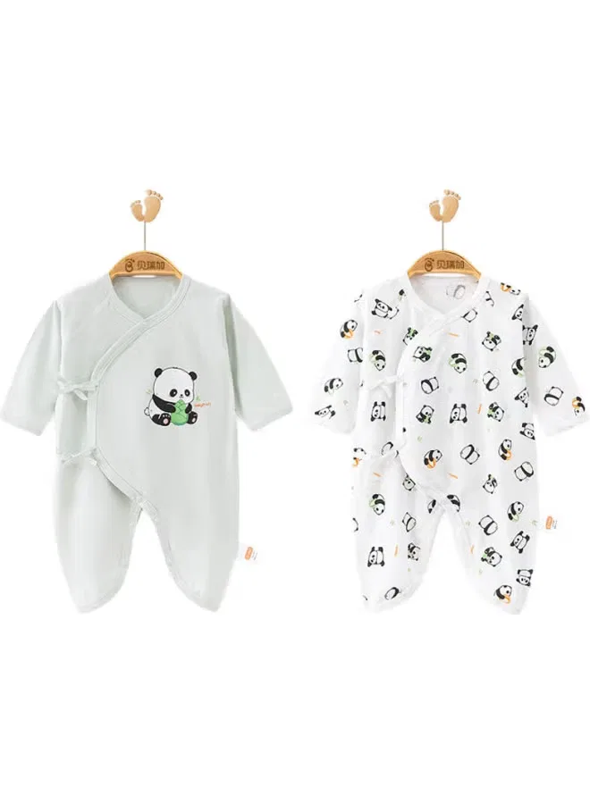Боди-комбинезон с длинным рукавом, комплект 2 шт, Babyprints, зеленый