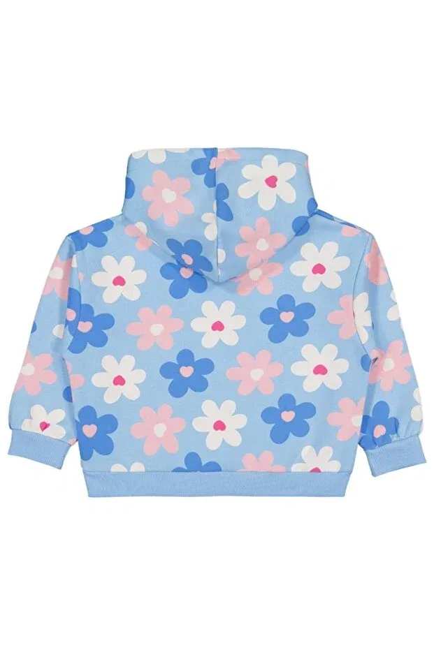 Детские свитшот для девочек с принтом Colorful flower printed Civil Girls, Blue — фото 2