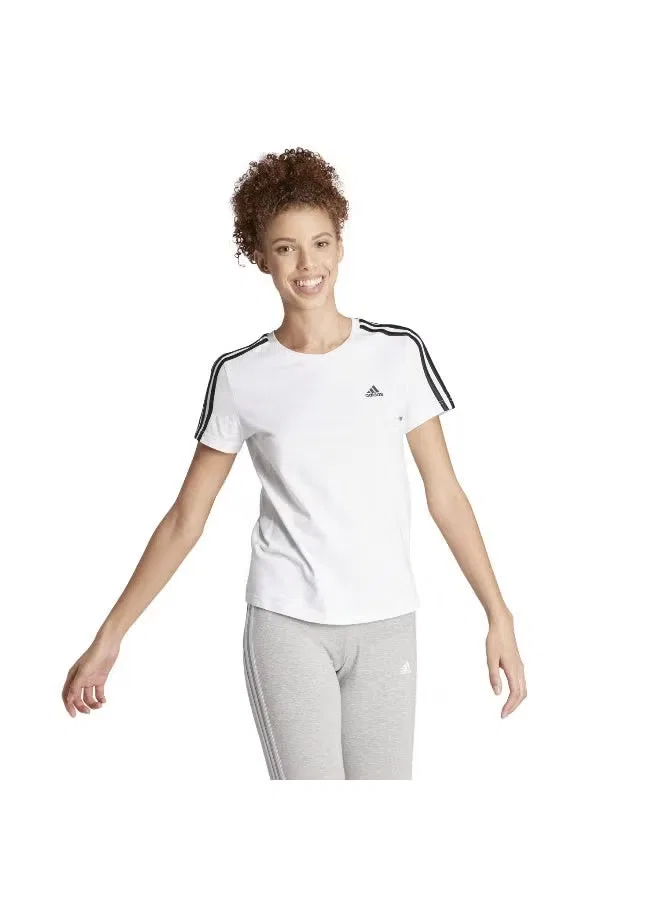 Футболка спортивная с контрастными полосами W 3s t Adidas, белый