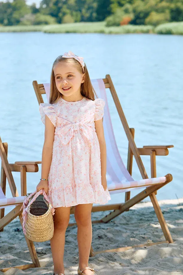 Детское платье для девочек с оборками Patachou baby girl pink dress Panço, 142331 — фото 4