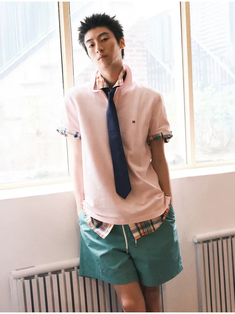 Футболка поло с коротким рукавом классическая 1985 TOMMY HILFIGER, Pink