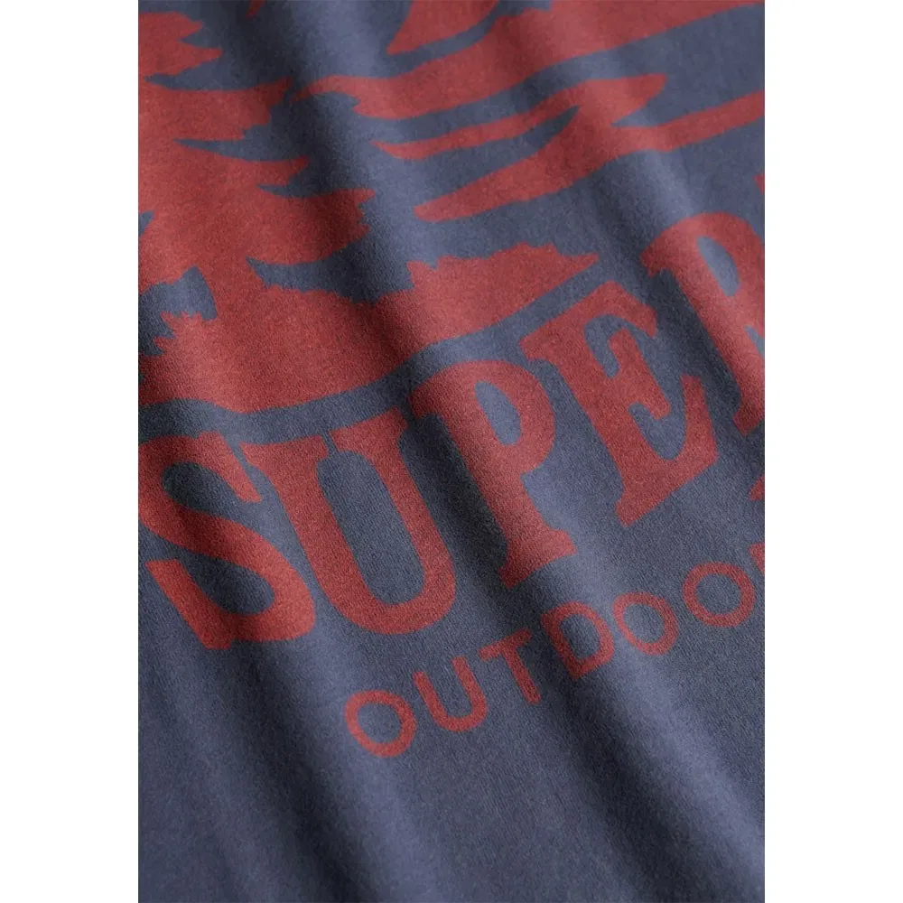 Футболка с коротким рукавом Retro Outdoor Relaxed Fit Superdry, синий — фото 4