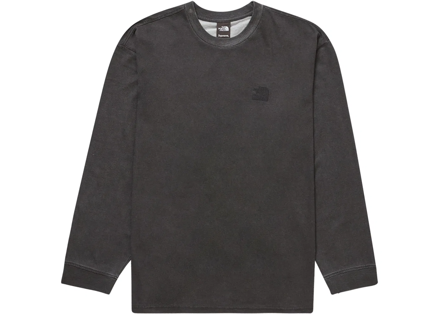 Мужская футболка с длинным рукавом с принтом Supreme The North Face Pigment Printed L/S Top, Black
