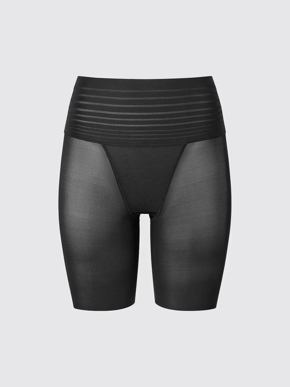 Шорты Airism Uniqlo, корректирующие, гладкие, черный