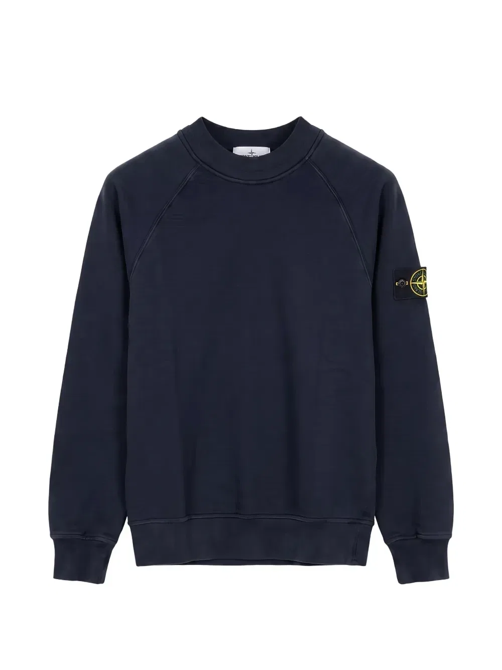 Свитшот с рукавами реглан и нашивкой-логотипом Stone Island, синий