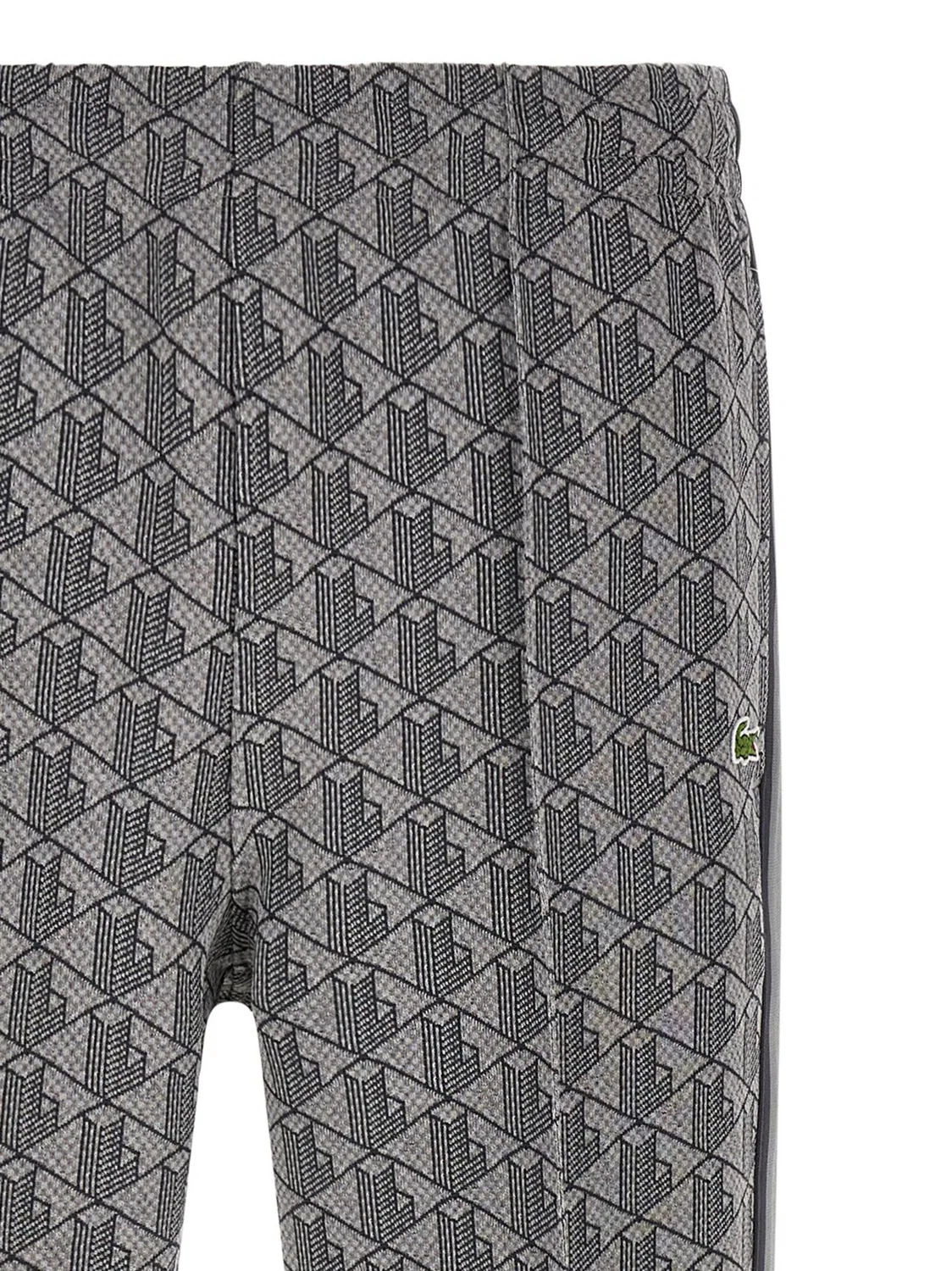 Мужские спортивные штаны с жаккардовым монограммным принтом Lacoste, Gray — фото 3