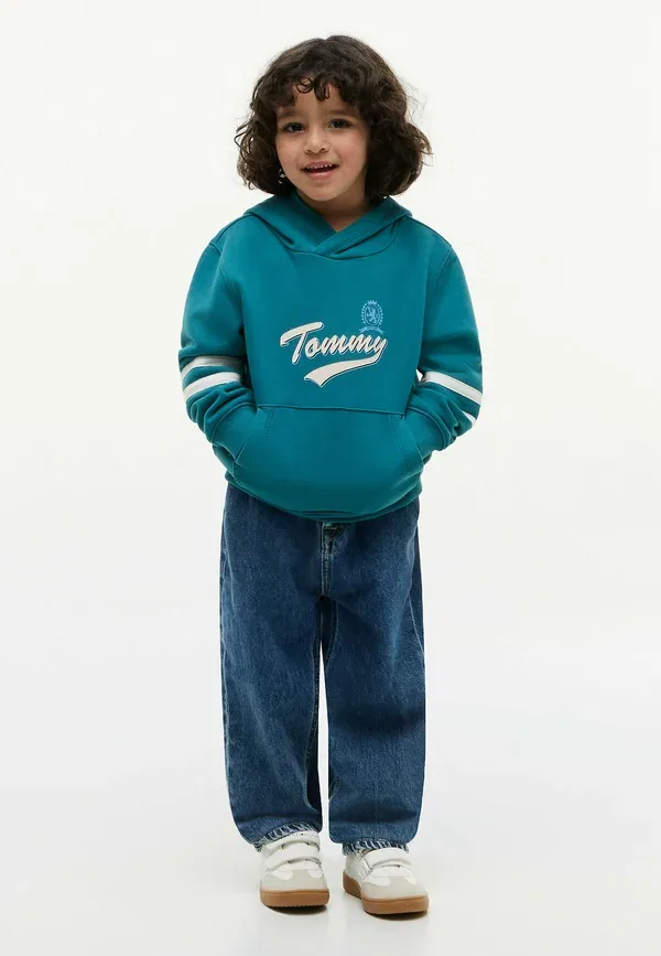 Худи с принтом Tommy Crest Graphic Hoodie Tommy Hilfiger, Platinum Teal, бирюзовый