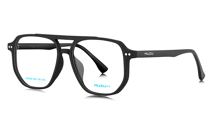 

MUZU Унисекс очки для зрения, Matte Black-C07+0 degree flat light anti-blue light lens