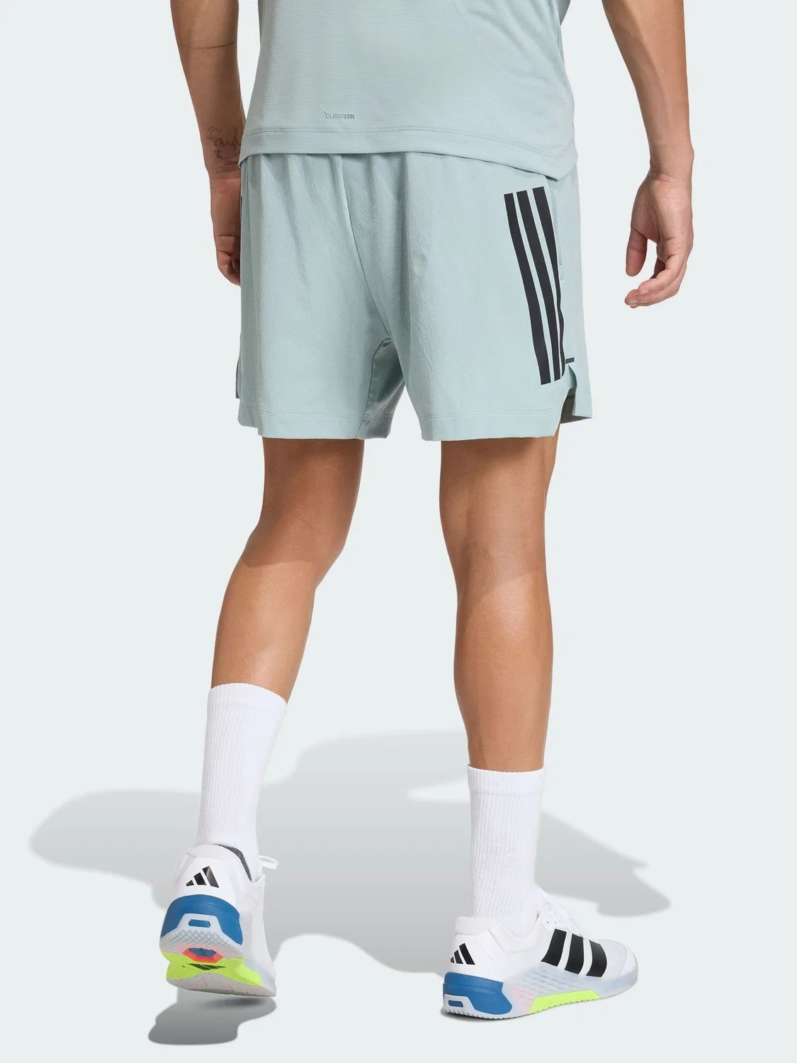 Шорты D4T PrimeLift 3 Stripes adidas, зеленые — фото 2