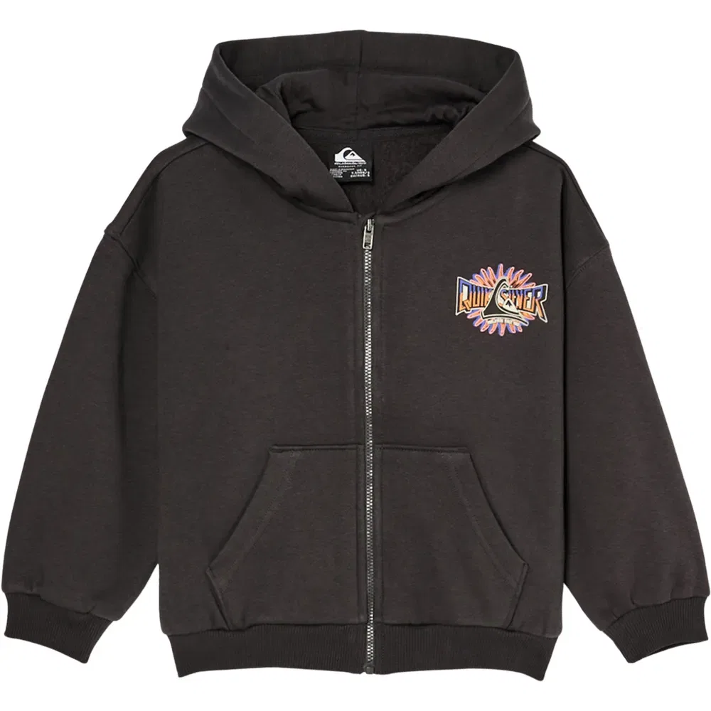 Детское худи для мальчиков с принтом Fakie Pop Quiksilver, Black