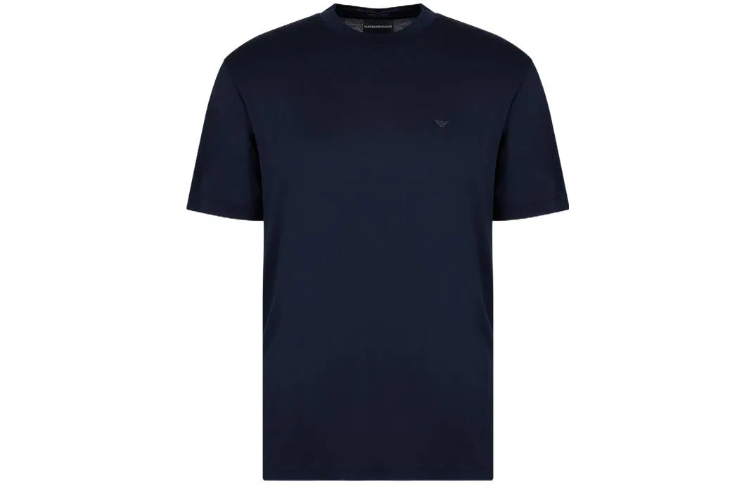 Мужская футболка с принтом с круглым вырезом Emporio Armani, White — фото 4