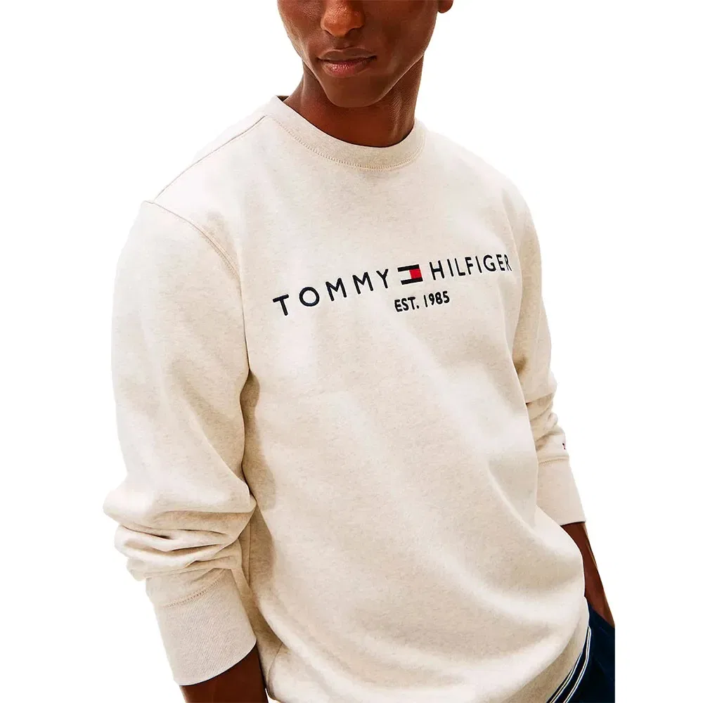 Мужской свитшот с логотипом Tommy hilfiger, Beige — фото 4