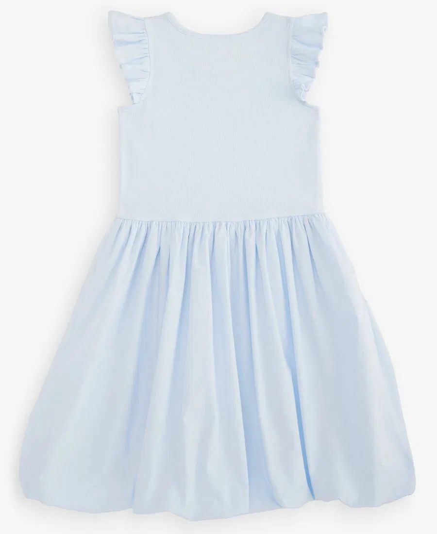 Детское платье для девочек с воланами на рукавах Bubble Dress Epic Threads, True Light Blue — фото 2