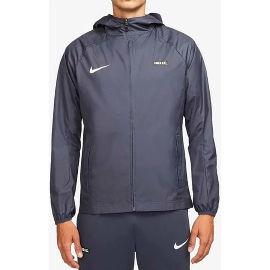 Дождевик с капюшоном Nike F.C. Dri-FIT AWF, Черно-белый