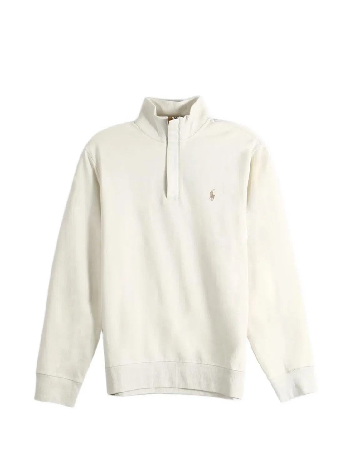 Толстовка на молнии 1/4 с вышитым логотипом Polo Ralph Lauren, нейтральные