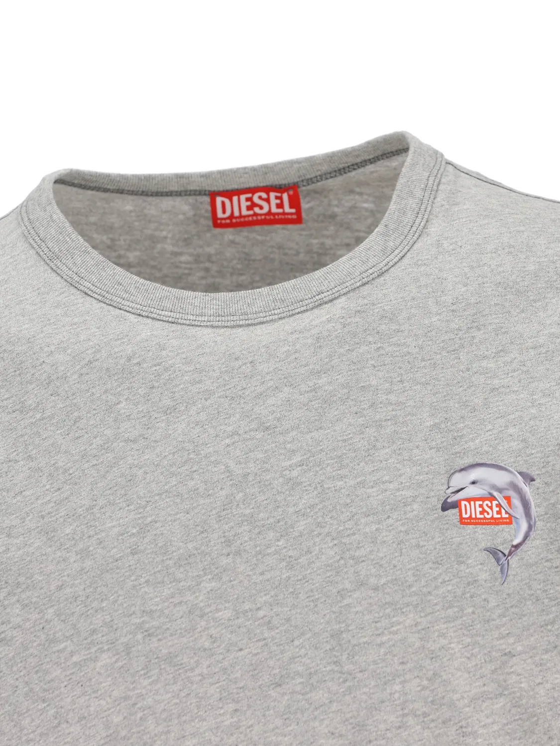 Diesel Футболка с круглым вырезом, серый — фото 2