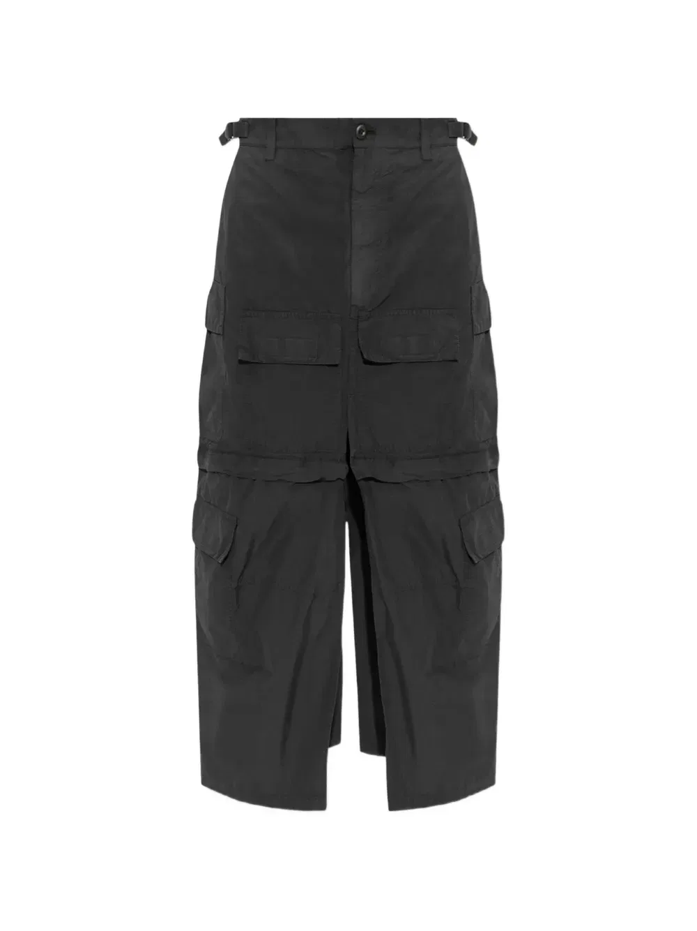 Юбка макси из рипстопа Balenciaga, черный