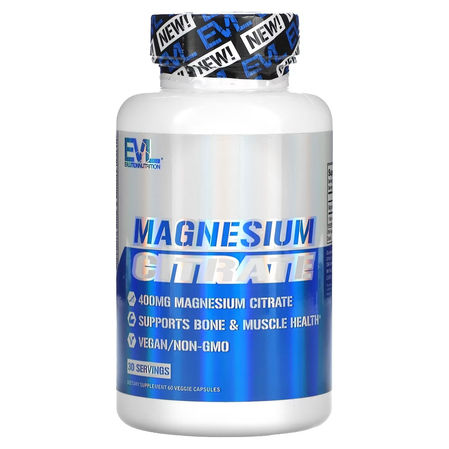 

EVLution Nutrition Magnesium Citrate 200 mg, 60 вегетарианских капсул