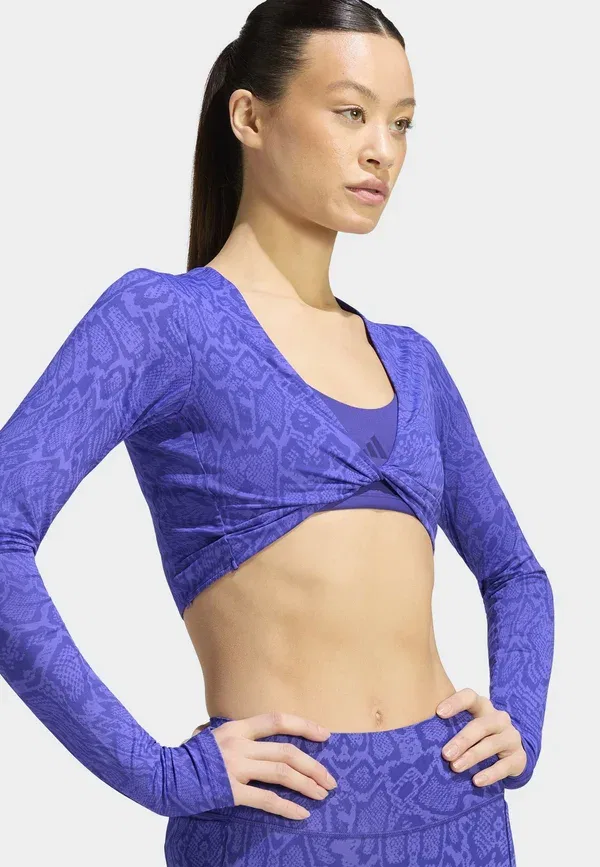 Футболка с длинными рукавами Primelift Snake Twist двусторонняя Adidas Performance, фиолетовый — фото 3