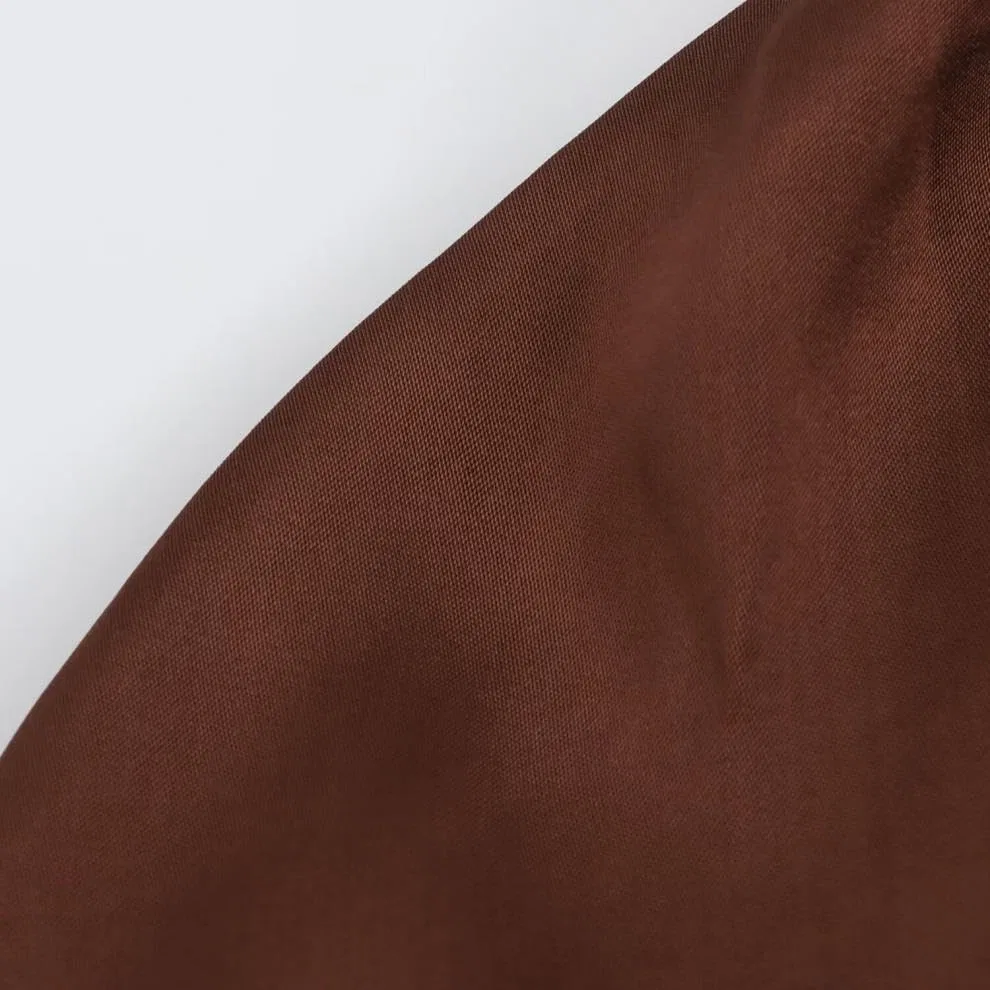 Женское элегантное платье-халтер с запахом, Dark Brown — фото 4