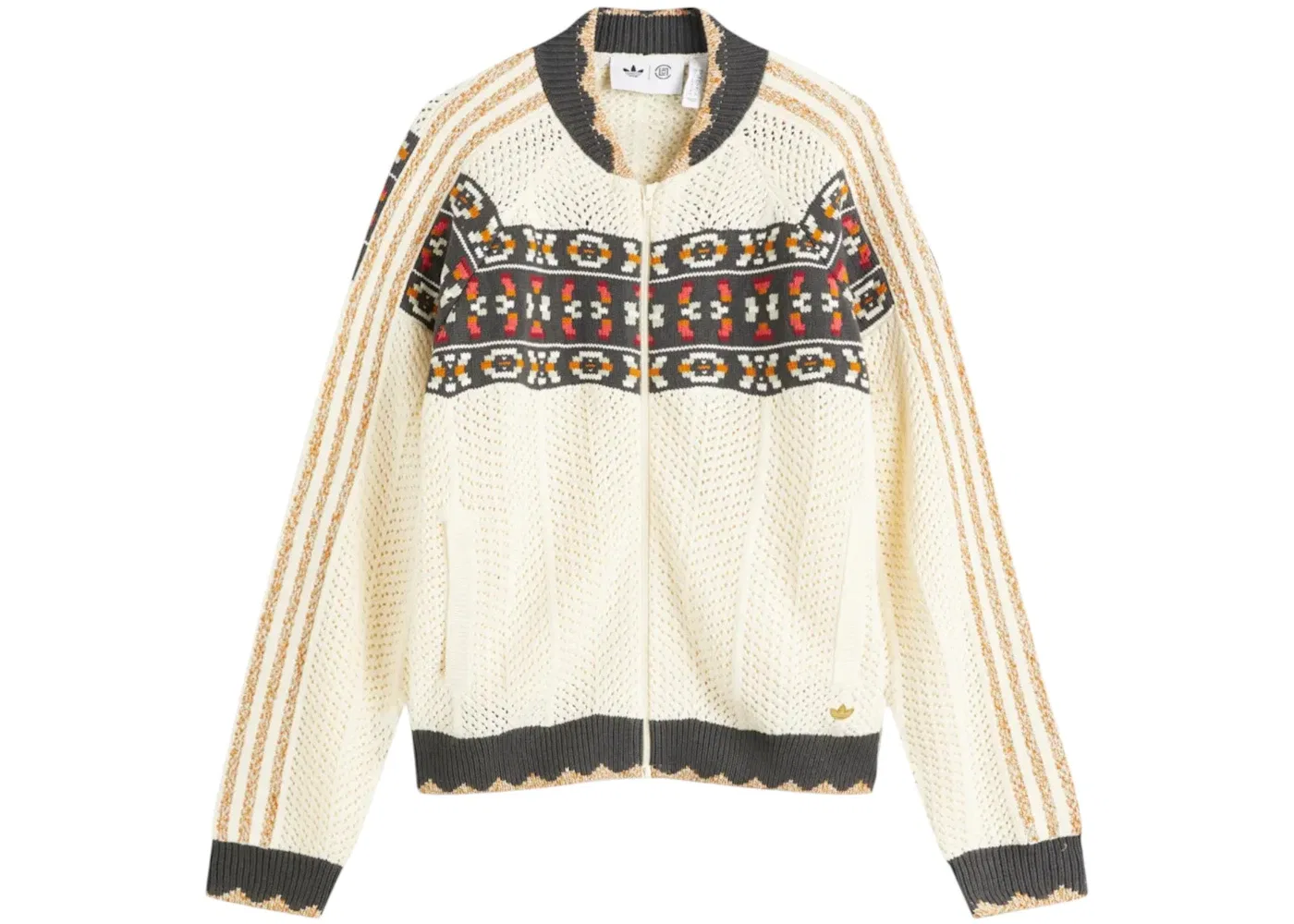 Унисекс куртка с принтом Adidas x CLOT C Track Top, Cream White