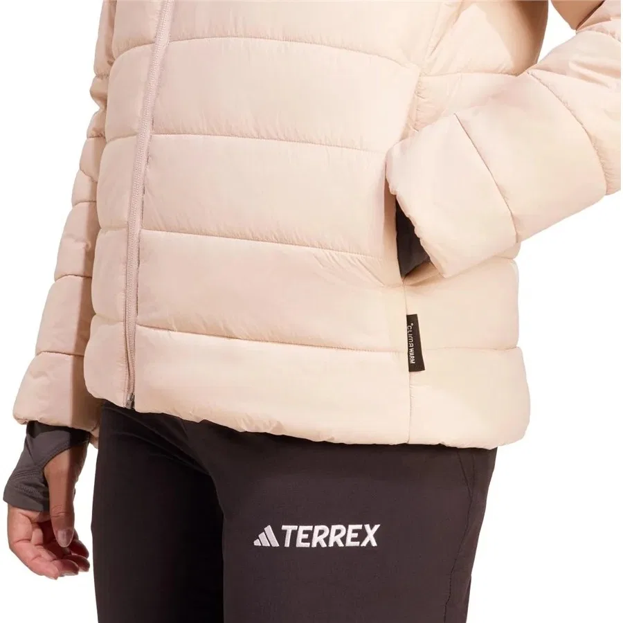 Женская куртка из футера с длинным рукавом adidas W MT ESS PAD J KB2162, Розовый — фото 4