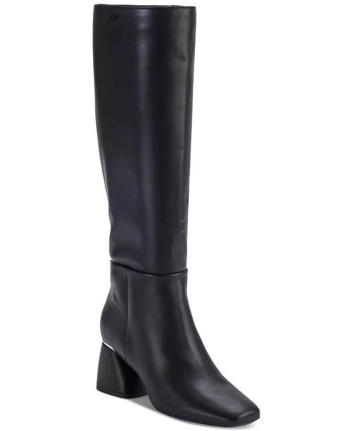 Женские высокие сапоги до колена Cana Block Heel DKNY, черный