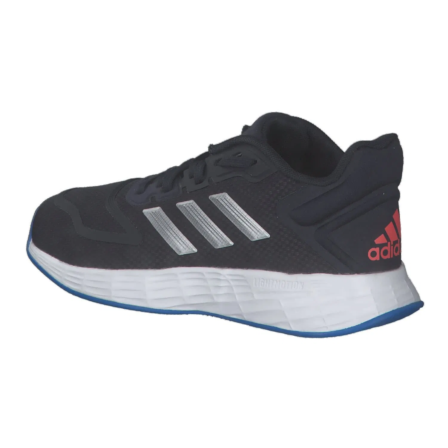 Детские кроссовки для мальчиков с шнуровкой Duramo 10 El K Adidas, Legend Ink Silver Met Blue Rush — фото 3