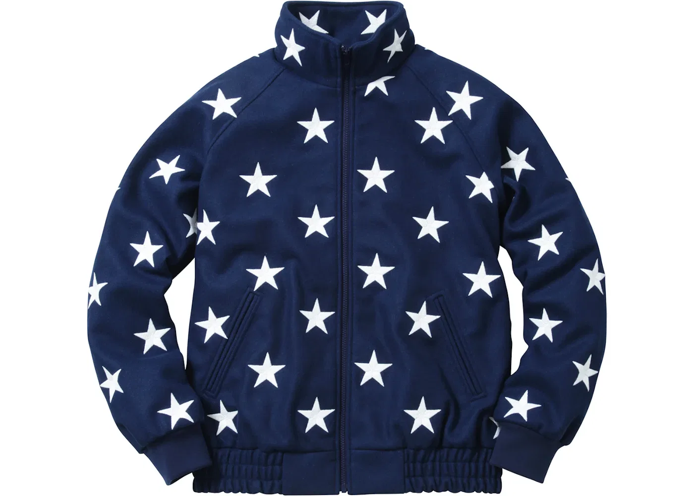 Мужская куртка-бомбер с принтом Supreme Stars Zip Stadium Jacket, темно-синий