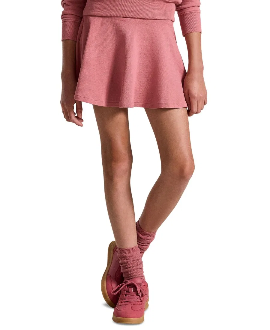 Юбка-шорты из стрейч-сетки с вышивкой Polo Ralph Lauren, Canvas Pink