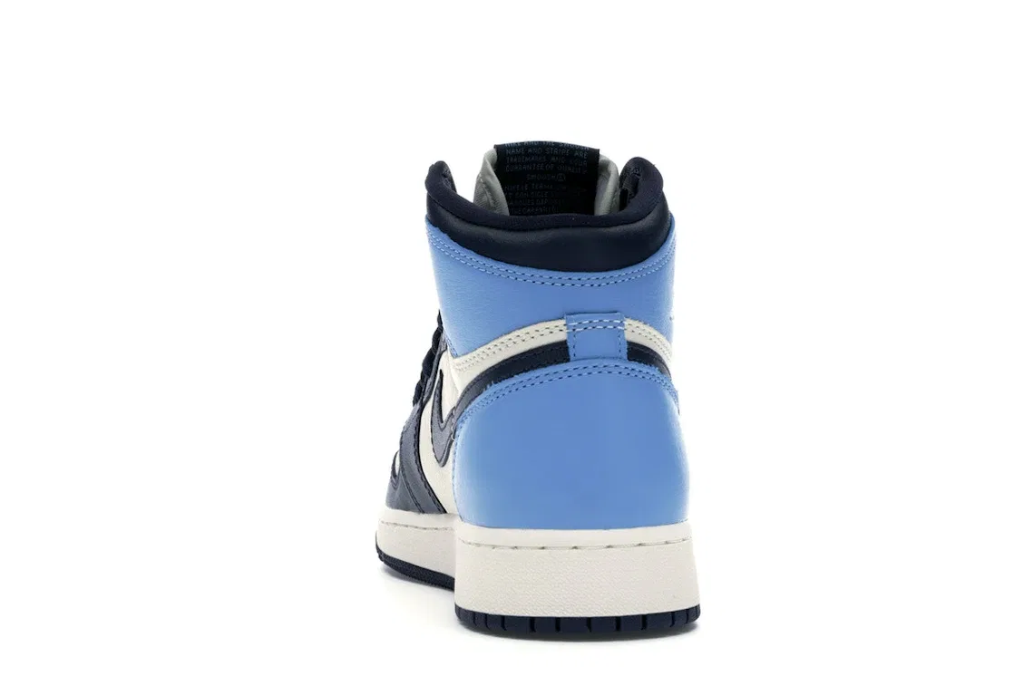 Детские кроссовки с высоким верхом Jordan 1 Retro High Obsidian (GS) Jordan, Sail/Obsidian-University Blue — фото 4