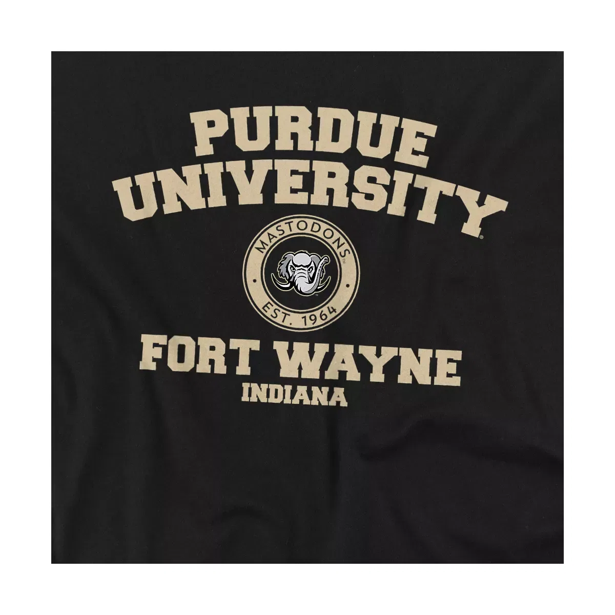 Детский боди-комбинезон с коротким рукавом Purdue University Fort Wayne Circle Logo NCAA, Black — фото 2