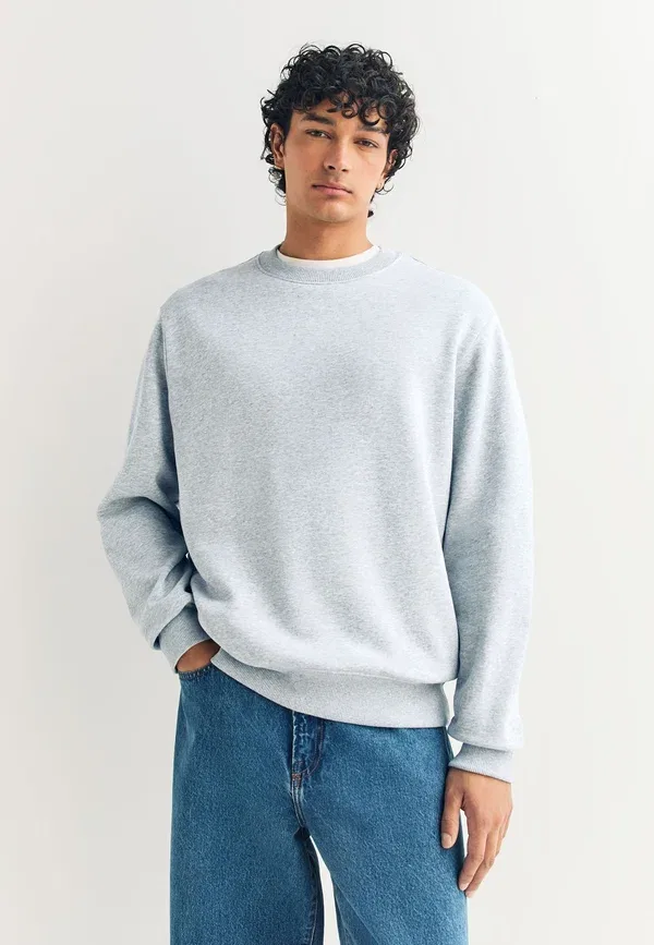 Толстовка хлопок Regular fit - heavyweight crew 3 pack Next, navy blue, grey marl, черный/темно-синий/серый — фото 3