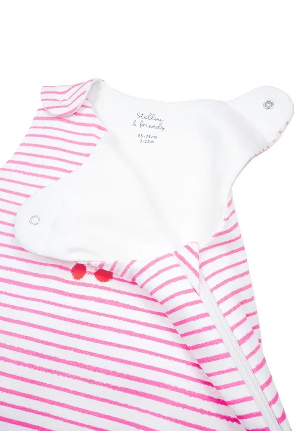 Спальный мешок хлопковый Baby's sleeping bag Stellou & Friends, stripes and cherry — фото 2