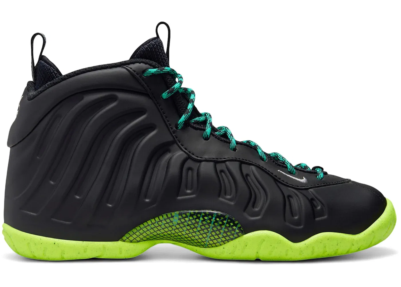 Детские кроссовки Lifestyle Nike Little Posite One, Black/Metallic Silver/Volt/Clear Jade