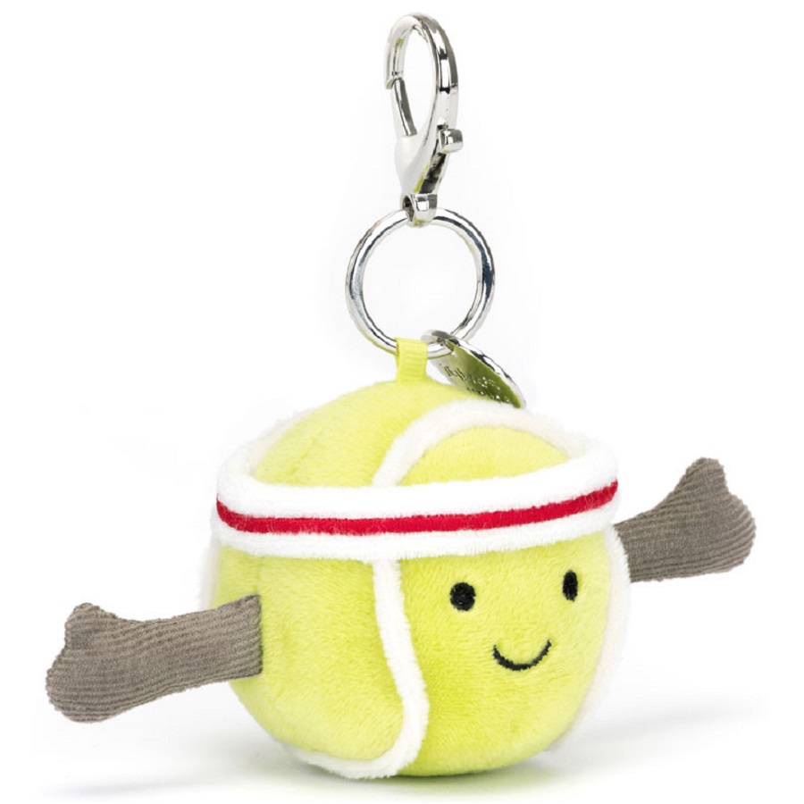 

Брелок Jellycat Amuseables Sports Tennis, желтый/белый/серый