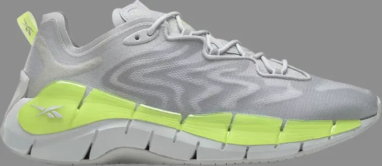 

Кроссовки zig kinetica 2 'pure grey acid yellow' Reebok, серый