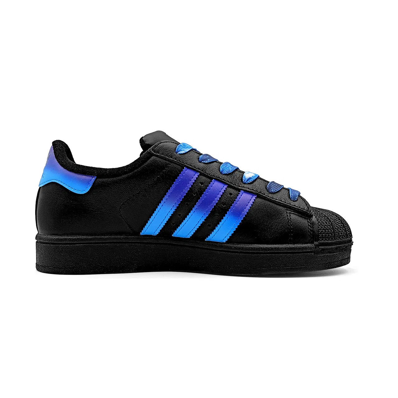 Детские кеды для скейтбординга Superstar 2, Adidas Originals, Black Blue — фото 3