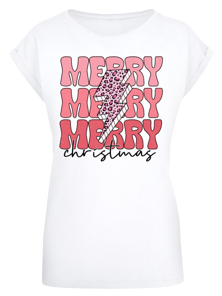 

Футболка F4NT4STIC T-Shirt Merry Weihnachten Print Leo Print, белый