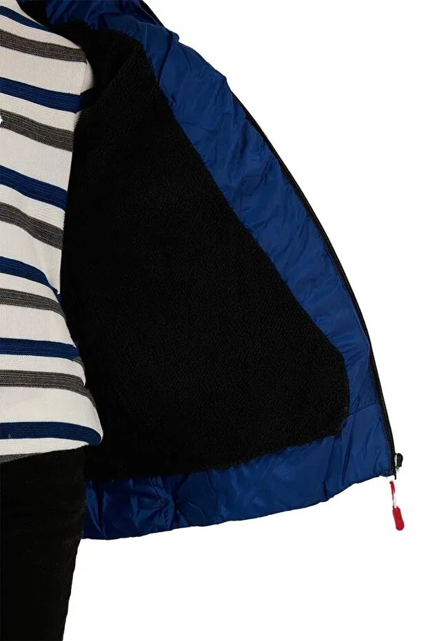 Детское пальто для девочек с капюшоном Lifeformoda, Saks Blue — фото 3