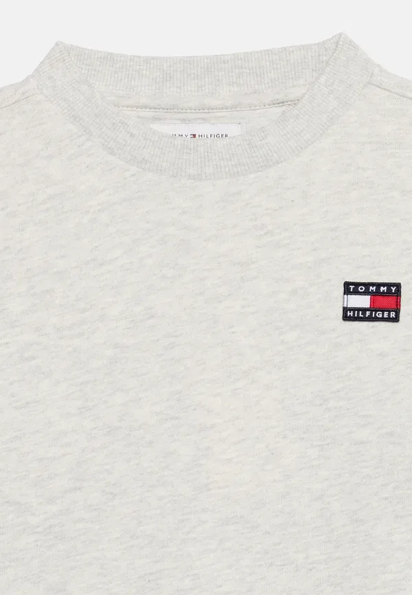 Худи из хлопка Tommy Hilfiger, светло-серый — фото 3