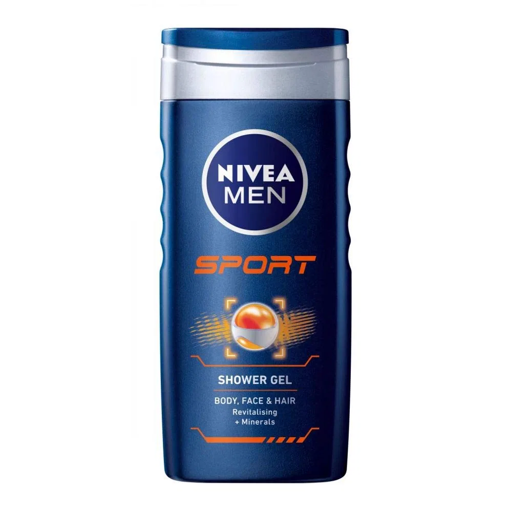 Гель для душа Спорт, NIVEA, 2x250 мл
