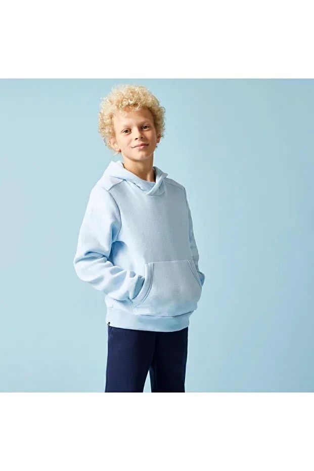 Детское худи для мальчиков с капюшоном Domyos 500, Baby Blue Decathlon — фото 4