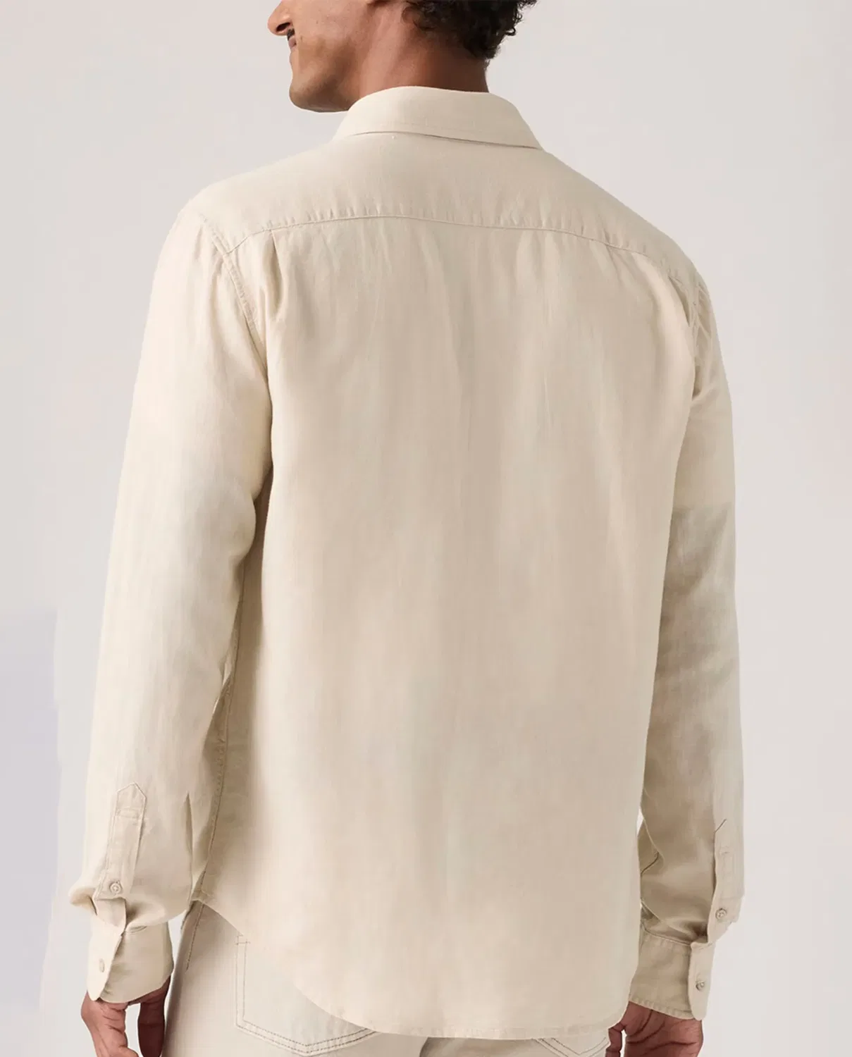 Мужская рубашка с длинным рукавом из смесовой ткани Levi's, Beige — фото 2