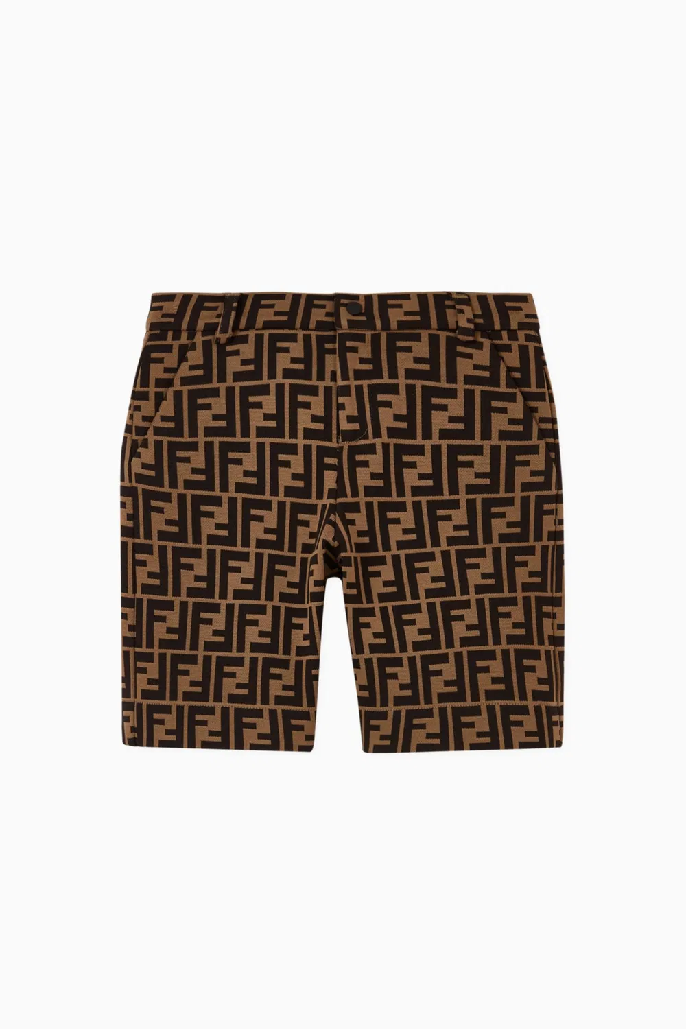 Шорты хлопковые с логотипом FF Fendi