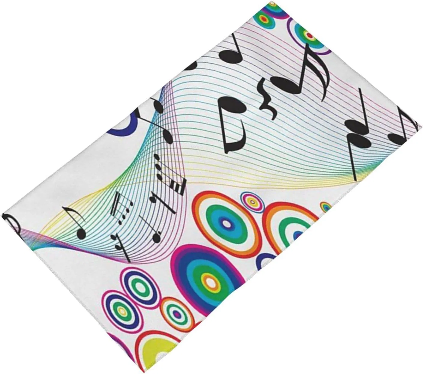 Полотенце для лица Rainbow Musical Notes, PEIXEN, 27.5x16 дюймов — фото 2