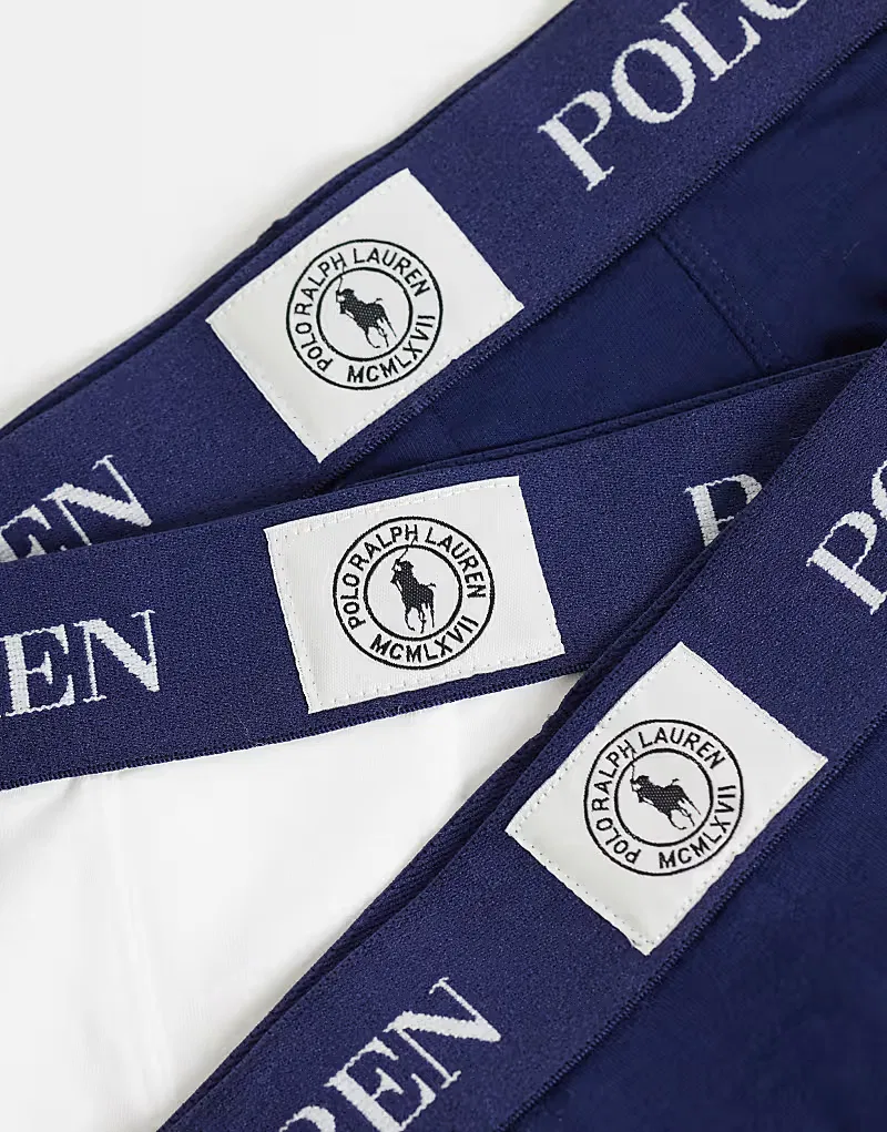 Плавки хлопковые Polo Ralph Lauren 3 шт, темно-синий — фото 3
