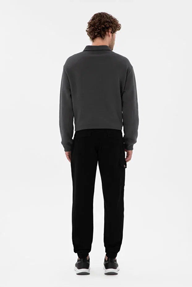 Мужские брюки-джоггеры из текстиля U.S. Polo Assn., Black — фото 4