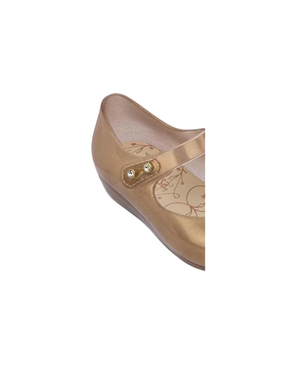 Детские сандалии для девочек на плоской подошве Ultragirl Special Mini Melissa, Gold — фото 3