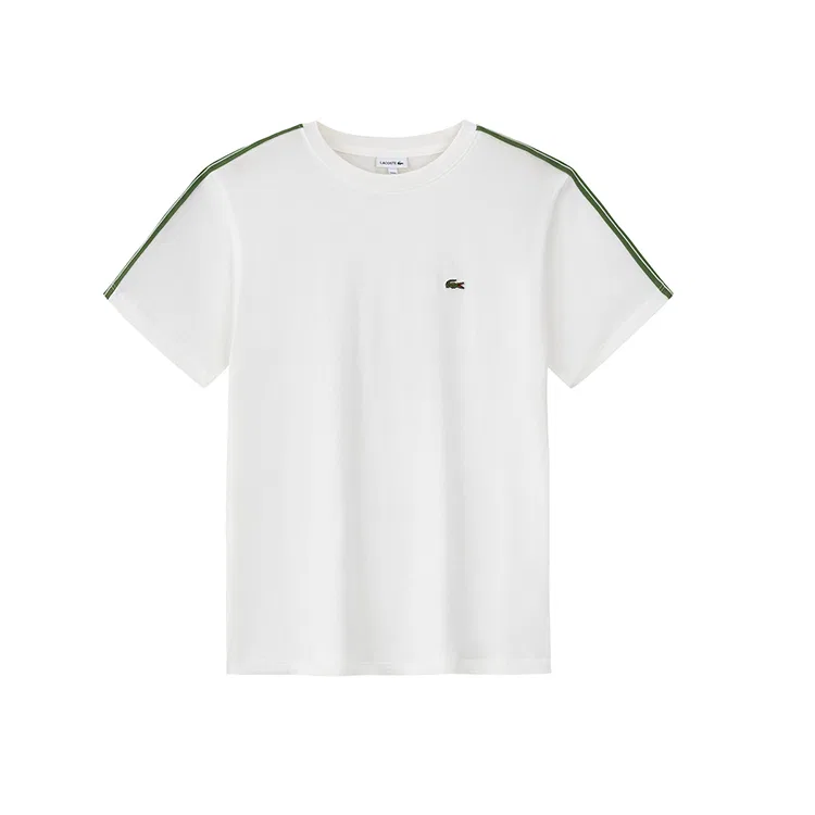 Футболка с круглым вырезом Grade School, LACOSTE, Ecru